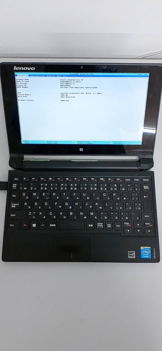 Lenovo IdeaPad Flex10/ノートPC/CPU Celeron N2810/メモリ 2GB拍卖