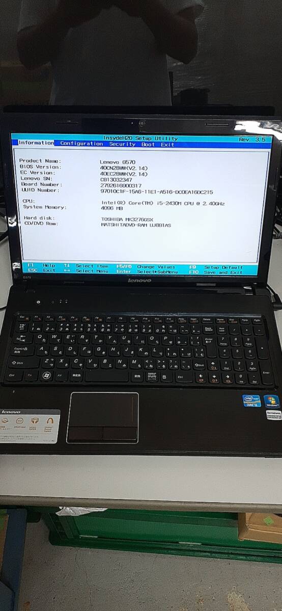 Lenovo/ノートPC/CPU i5-2430M/メモリ 4GB拍卖