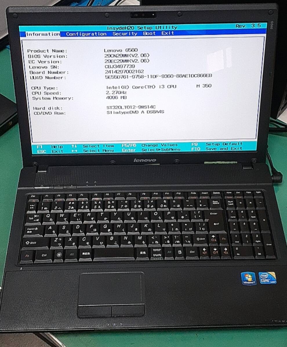 Lenovo /ノートPC/CPU i3-M350/メモリ 4GB/HDD 320GB拍卖