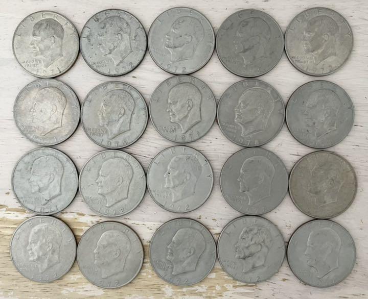 【期間限定値下げ!!】アメリカ アイゼンハワー大統領 1ドルコイン 【100枚の価格】拍卖