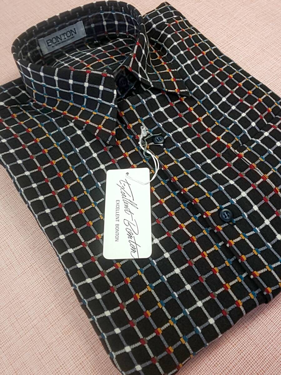 BONTON ボントン 新品 SALE 特別価格 送料無料 レギュラーカラーシャツ 春秋 Mサイズ ポリ100% ゆったり目 カジュアル 衣装 日本製 132009拍卖