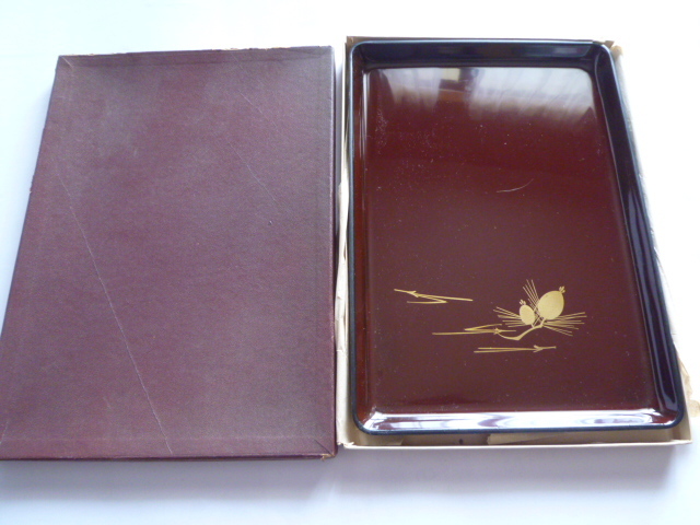 未使用★お盆 漆器 トレー 角型 仏壇 お寺様 住友生命 ノベルティ 昭和レトロ拍卖