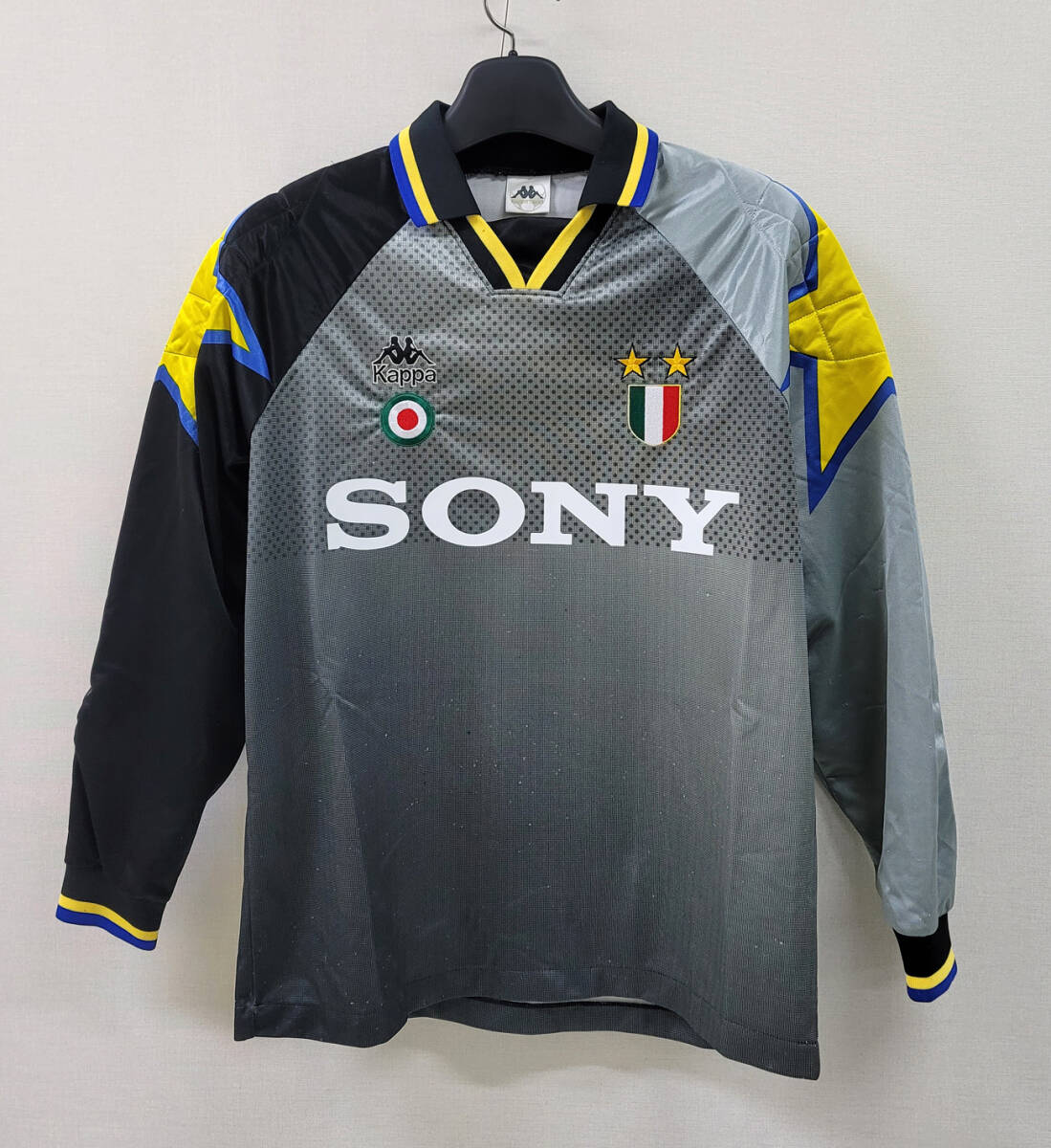 95-96ユベントス Juventus(GK)#1 アンジェロ・ペルッツィ PERUZZI 長袖 kappa正規 UEFA CL仕様 L拍卖