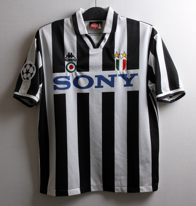 95-96 ユベントス(H)#10 デル・ピエロ 半袖 UEFA チャンピオンズリーグ仕様 JASPO L拍卖