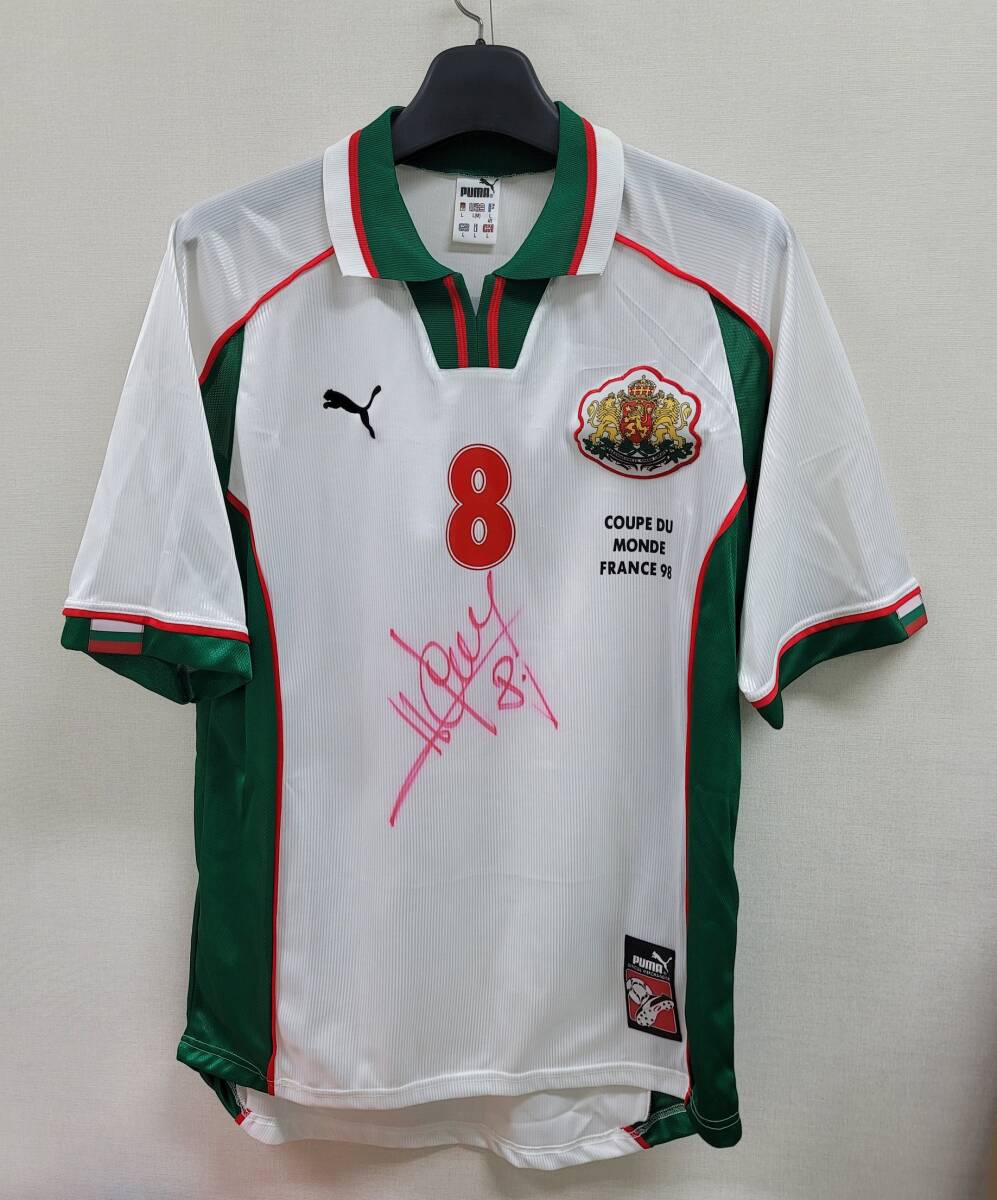 98W杯 ブルガリア BULGARIA(H)#8 ストイチコフ STOICHKOV 半袖 Puma正規 1998 WorldCup仕様 L拍卖