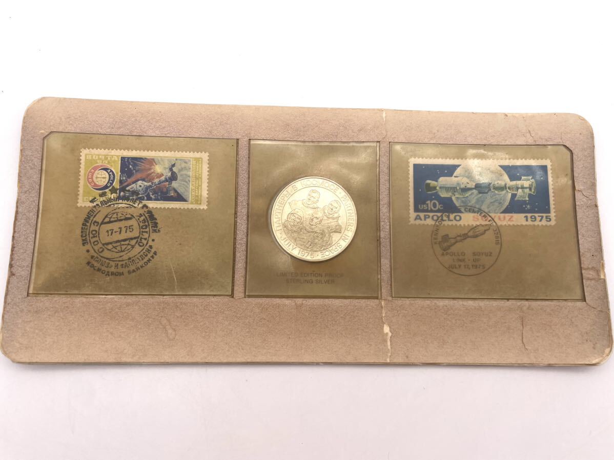アポロ アメリカ 純銀製 記念メダル 切手セット 1975年●MERCURY Ⅲ 記念メダル 1961年 追加●拍卖