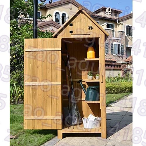 屋外ロッカー 3階建て物置場 工具棚 花園と工具保管 テラス 裏庭の全垂直設計 ガーデン収納 工具収納 戸外収納庫 防水 収納可能拍卖