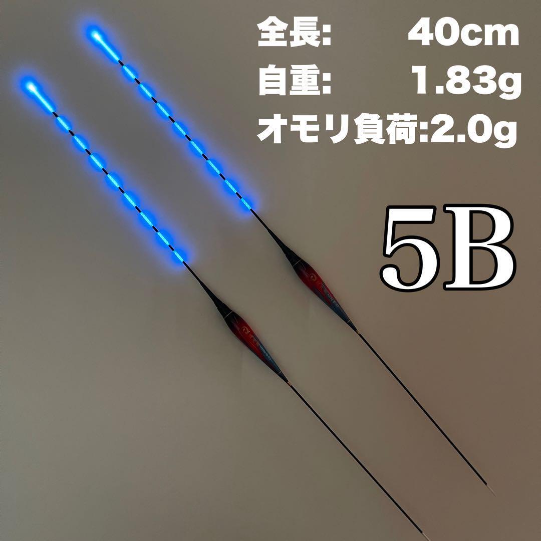 棒ウキ 5B 2本セット 9点発光 へらウキ ウキトップタイプA対応 D03拍卖