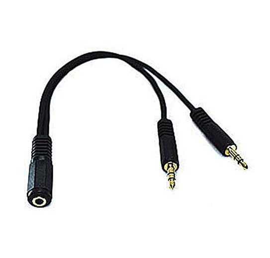 ★★オーディオ分配ケーブル(3.5mmステレオ(メス)⇔3.5mmステレオ(オス)×2) 0.2m拍卖