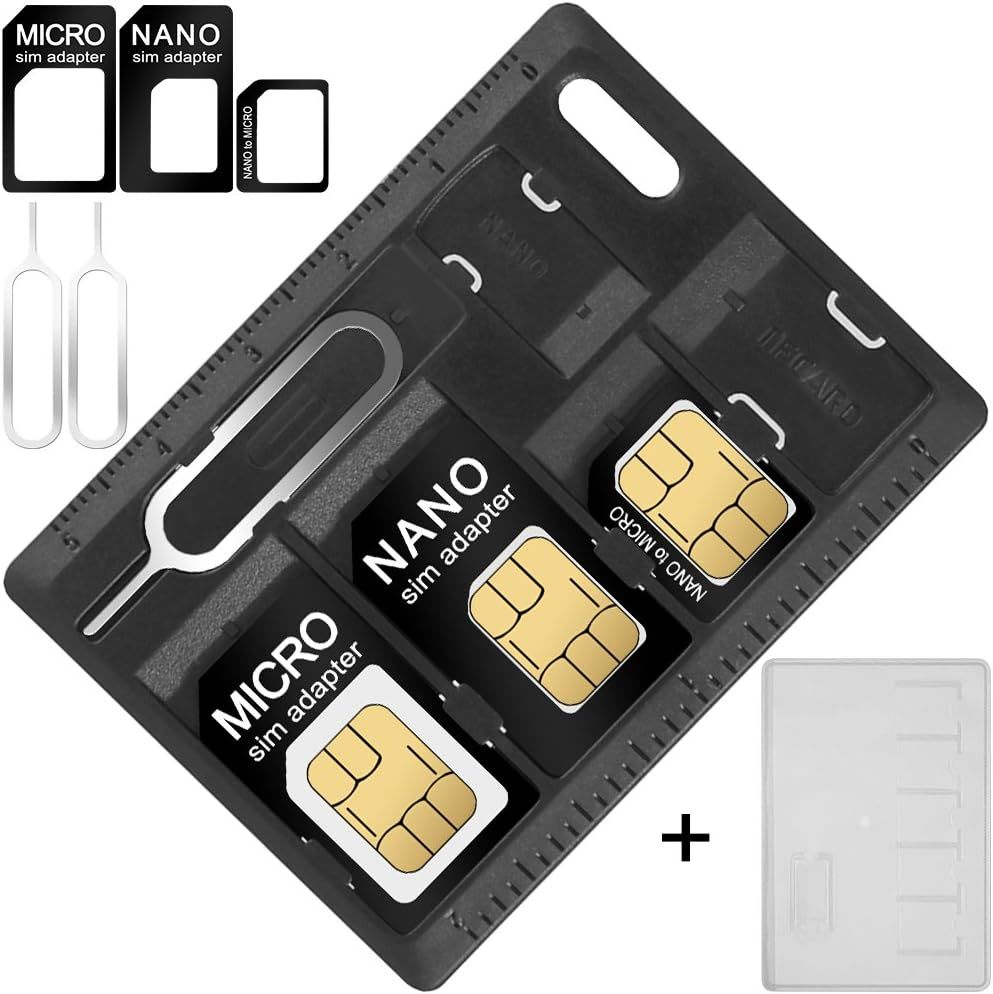 ★★SIMカード & MicroSD ホルダー 2 リリースピン AFUNTA 2パック カード収納ケース マイクロ ナノ Micro-SD メモリー 2つ SIM用交換ピン拍卖