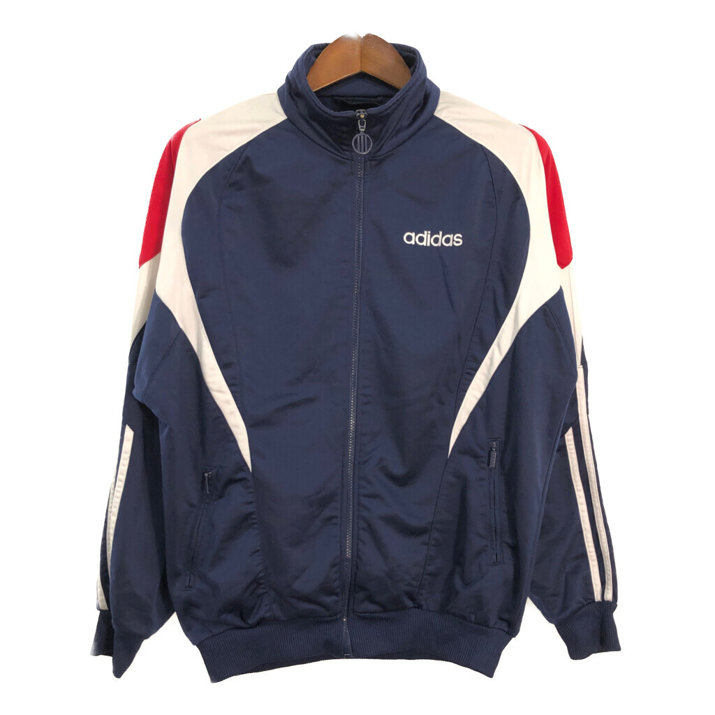 90年代 adidas アディダス トラック ジャケット ユーロ ネイビー (メンズ F180) 中古 古着 R3238拍卖