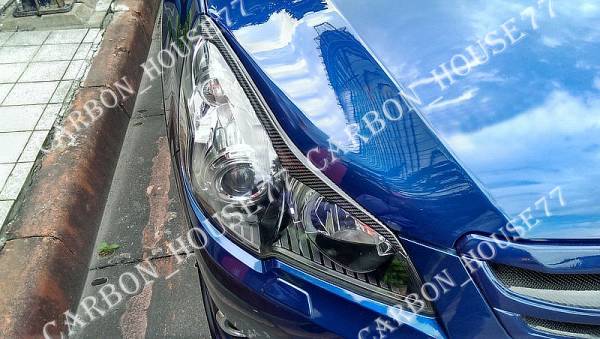 ★SUBARU レガシィ BR BM カーボン アイライン アイリッド 2009-2014《左右ワンセット》《貼付タイプ》☆.拍卖