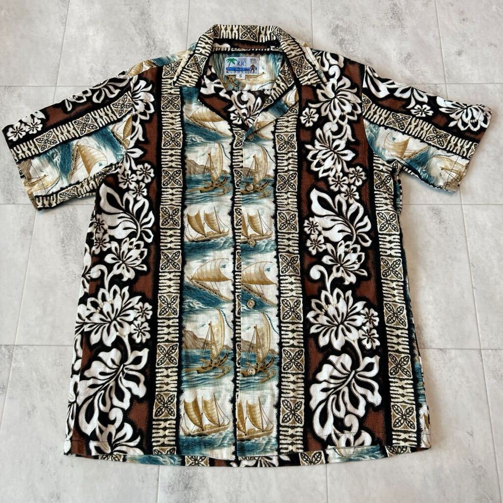 80s 90s USA製 RJC HAWAII ハワイアン ビンテージ アロハシャツ 綿100% Made in Hawaii拍卖