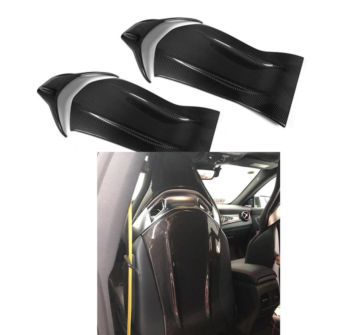 ベンツ フロント シート バック カバー //A45 W177 Aクラス AMG リアルカーボン C63 A45 A35 GLC63 CLA45 GLA45 E63拍卖