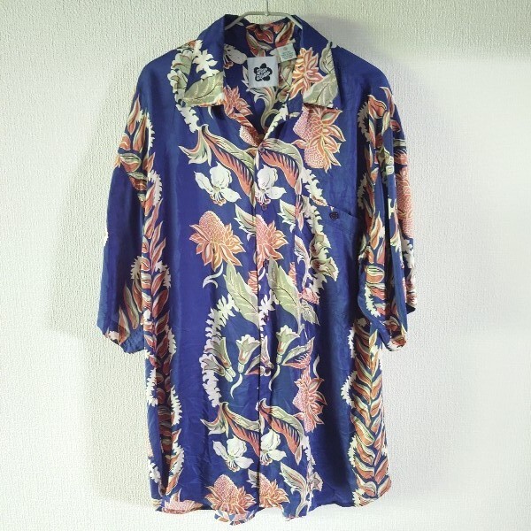 Hilo Hattie アロハシャツ 半袖 シルク ボタニカル 南国 トロピカル 拍卖