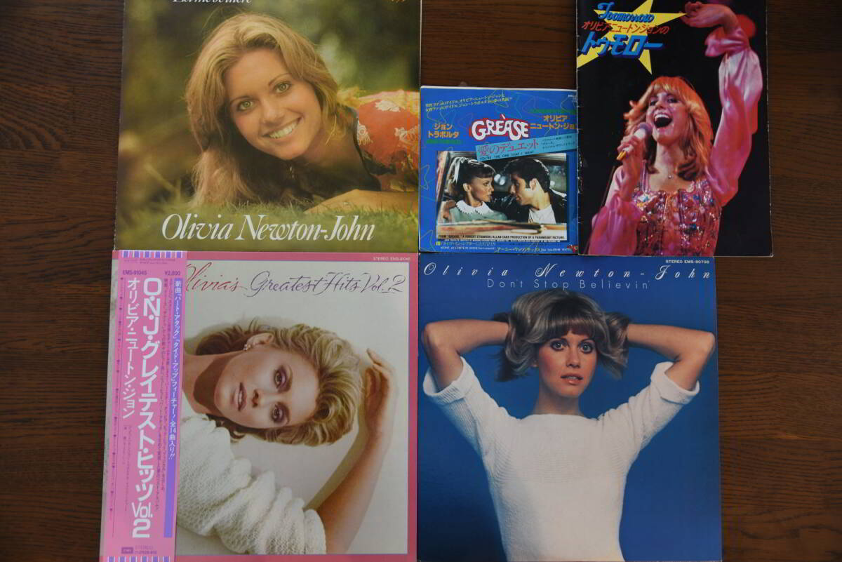 Olivia Newton John オリビアニュートンジョン LP盤3枚/シングル盤1枚/映画パンフレット1冊セット 傷の無いノイズの少ないA盤 拍卖