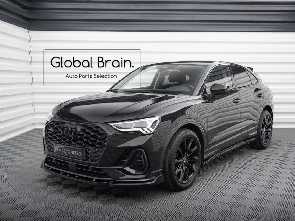 アウディ Q3 F3 スポーツバック フロント リップ スポイラー V2/ フロント スプリッタ― アンダー ディフューザー エプロン拍卖