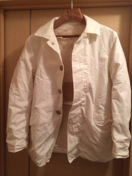 現定価約28万円 luxe購入 正規品 タグ付き ポールハーデン Paul Harnden マックコート mac coat S white ブレザー ベンタイル拍卖