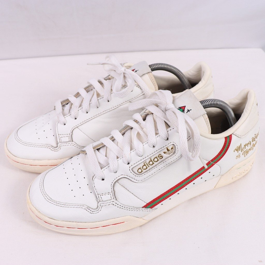 CONTINENTAL 80 27.5cm/adidas コンチネンタル 80 アディダス スニーカー 白 ホワイト 緑 赤 中古 古着 メンズ ad5380拍卖