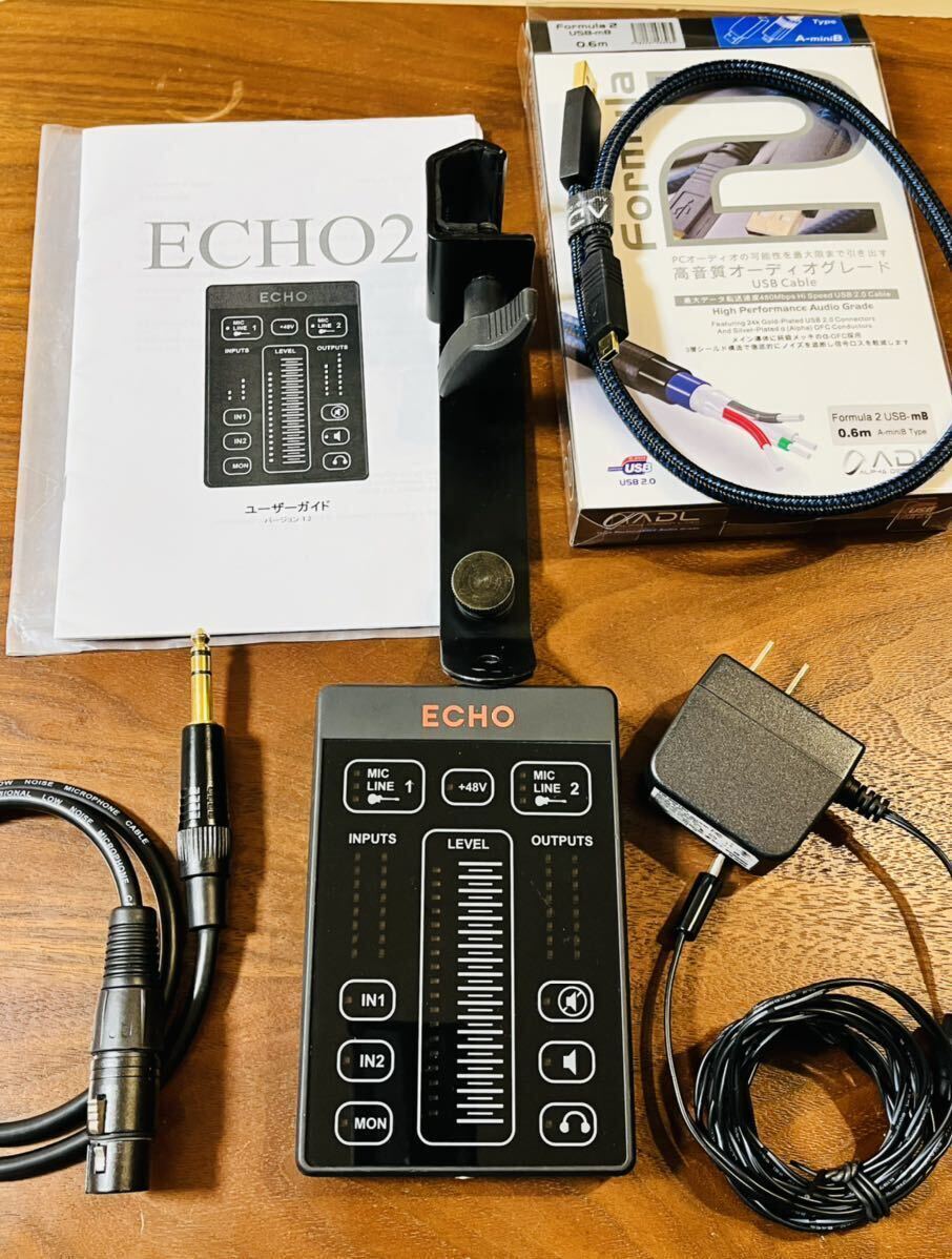 【隠れた名機】ECHO2 タッチパネル式 オーディオインターフェース 高音質パーソナルミキサー 多機能 AD/DAコンバーター 超貴重 廃盤 レア拍卖