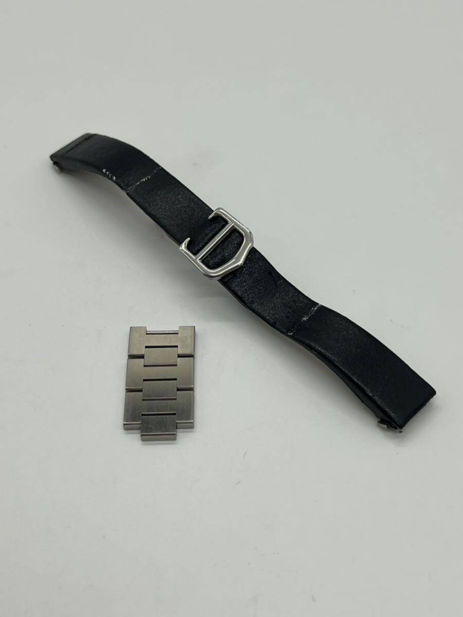 カルティエ CARTIER ラグ幅15.5mm バックル幅14mm ロードスターSM用 ブラックカラー レザーベルト 革ベルト パシャC コマ 駒 18mm パーツ拍卖