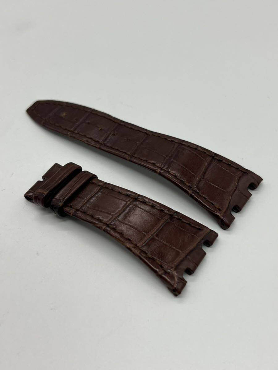 オーデマピゲ AUDEMARS PIGUET ラグ幅27mm バックル幅18mm ロイヤルオーク レザーベルト 革ベルト ブラウンカラー 純正品拍卖