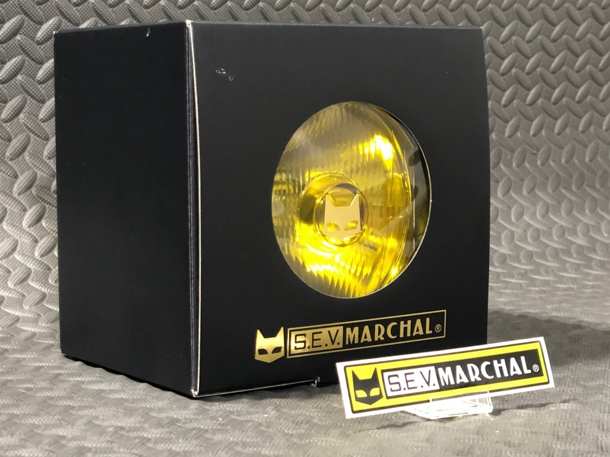 栃木発 ¥送料一律¥ ステッカー付!マーシャル SEV MARCHAL 819ドライビングランプ フルキット イエロー レンズ ブラックケース 検)130拍卖