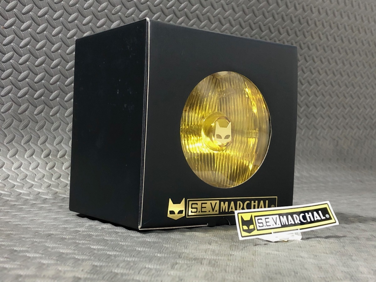 栃木発 ¥送料一律¥ ステッカー付!マーシャル SEV MARCHAL 889ドライビングランプ フルキット イエロー レンズ メッキ ケース ホンダ用拍卖