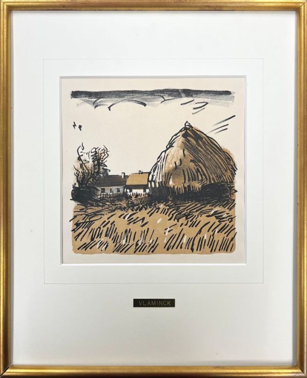 【FCP】真作保証 モーリス・ド・ヴラマンク ( Maurice de Vlaminck) リトグラフ20x20cm「オートフォーリエ」フランス野獣派の巨匠 k拍卖