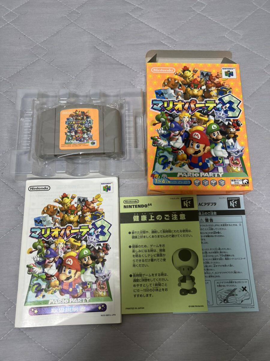 ニンテンドー64 マリオパーティ3 任天堂 マリオパーティー3 Nintendo 箱 説明書付 ゲームソフト拍卖