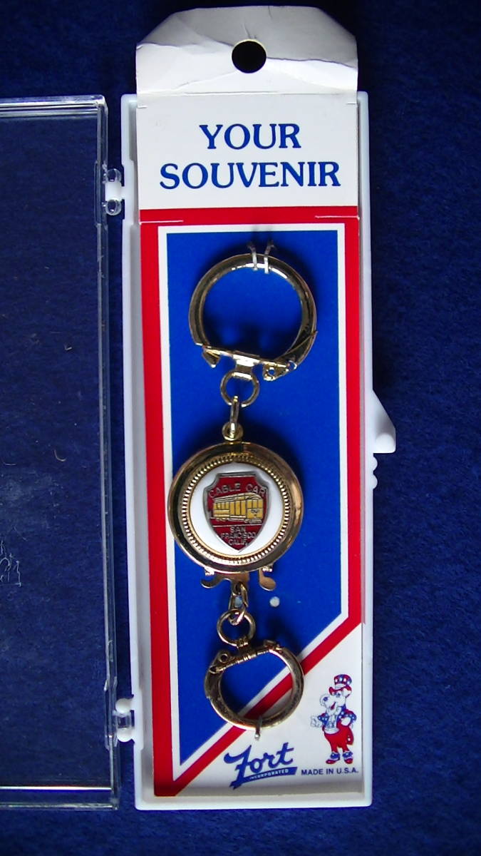 サンフランシスコ ケーブルカー キーホルダー ★ CABLE CAR SANFRANCISCO CALIF 拍卖