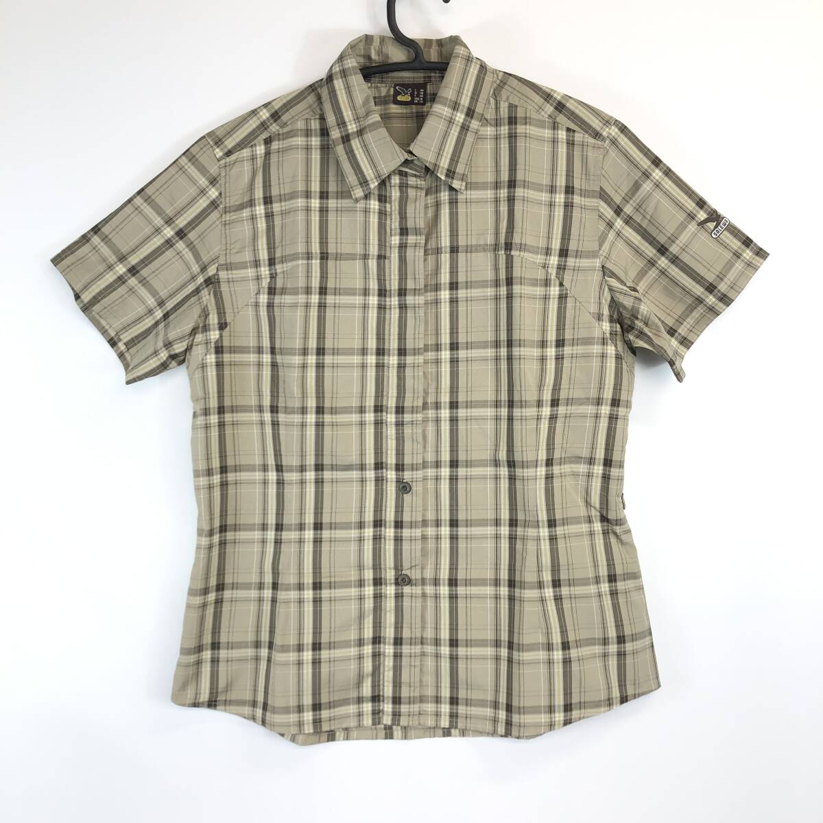 SALEWA サレワ 半袖ボタンシャツ レディースMサイズ チェック柄拍卖
