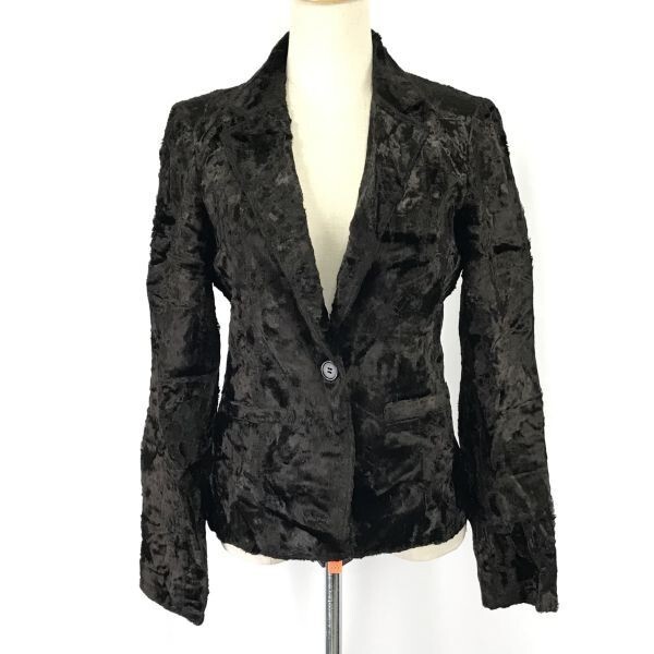 日本製★KIYOKO TAKASE/KT キヨコタカセ★起毛/ベロア地/テーラードジャケット【11/レディースL/ダークブラウン】Jacket/Jumper◆BH527拍卖