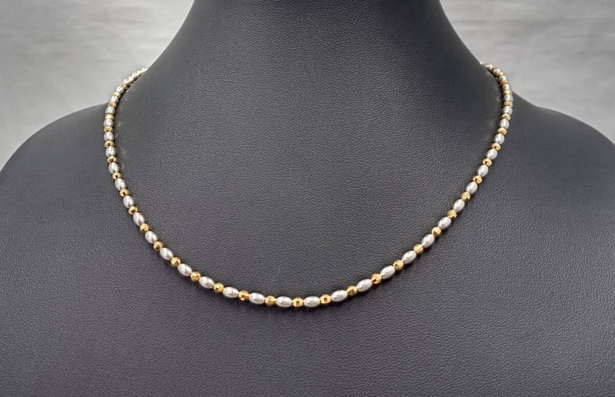 K18 YG Pt850 プラチナ 13.1g ネックレス 42.5cm拍卖