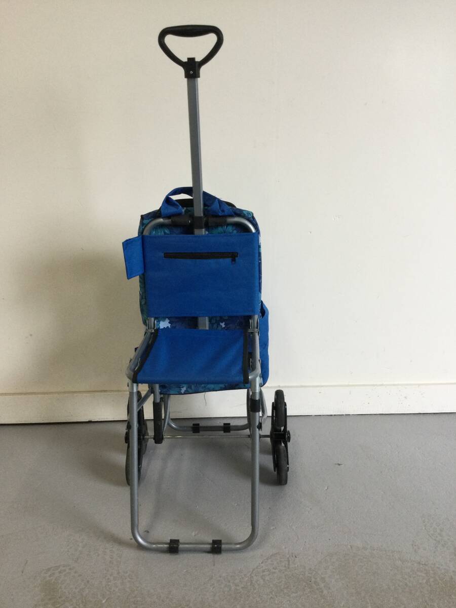 ★岐阜発 三輪キャリーカート / シルバーカー / キャリーバッグ / 買い物キャリー / 少々傷あり / タイヤゴム割れ有 / 現状品 R6.7/11★拍卖