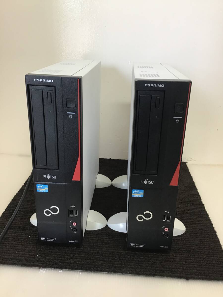 ★岐阜発 ②FUJITSU/富士通△ESPRIMO/2台セット△D551/GX(FMVD0502LP)通電確認のみ/HDD無し/デスクトップパソコン/現状品 R6.7/20★拍卖