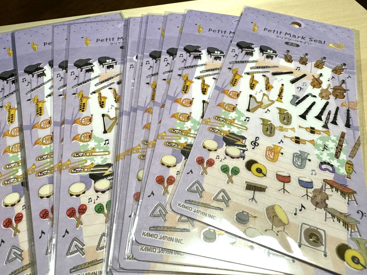 18枚 プチマークシール クリアシールそざい 楽器 / 文具 シール ステッカー カミオジャパン拍卖
