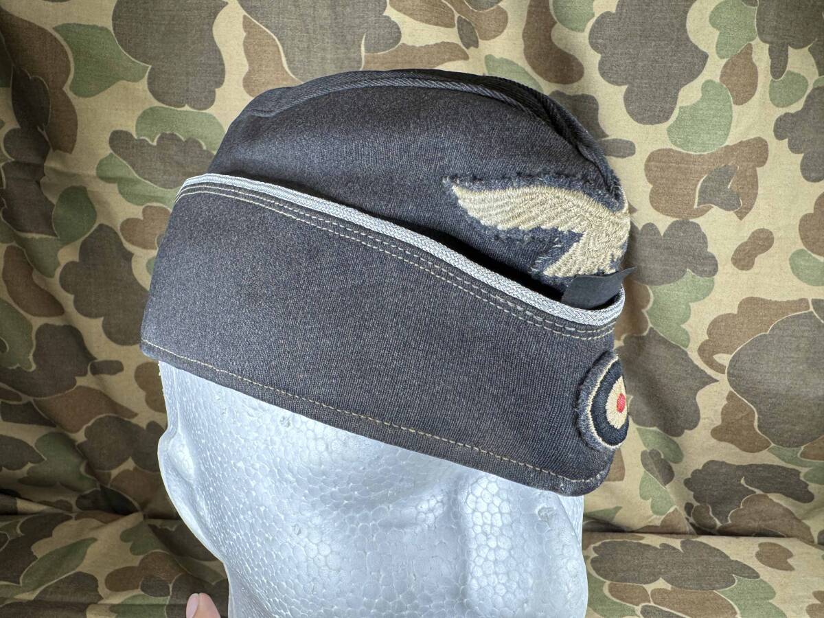 実物 ドイツ軍 ドイツ空軍 LW 将校用 舟形帽 オーバーシースキャップ 第二次世界大戦 中古品拍卖