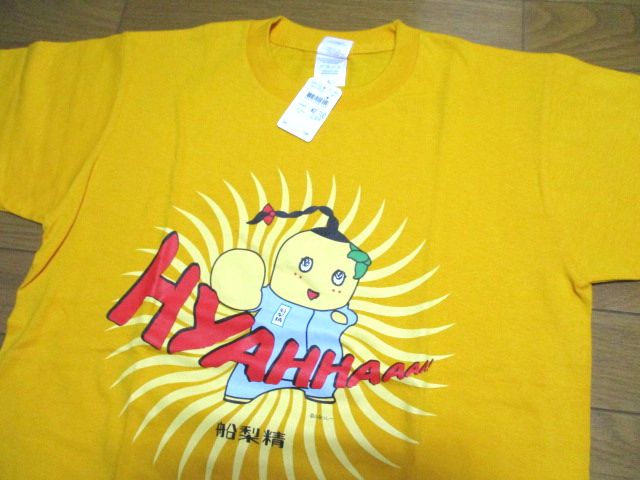 新品 ラスト1着 ふなっしー 黄色 Tシャツ 船梨精 ヒャッハー! カンフー イエロー Mサイズ 千葉県船橋市 ゆるキャラ 即決あり拍卖