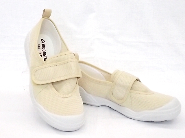 大人の上履き 02 24.0cm ベージュ 入院 リハビリ 介護 ムーンスター レディース 上履き拍卖