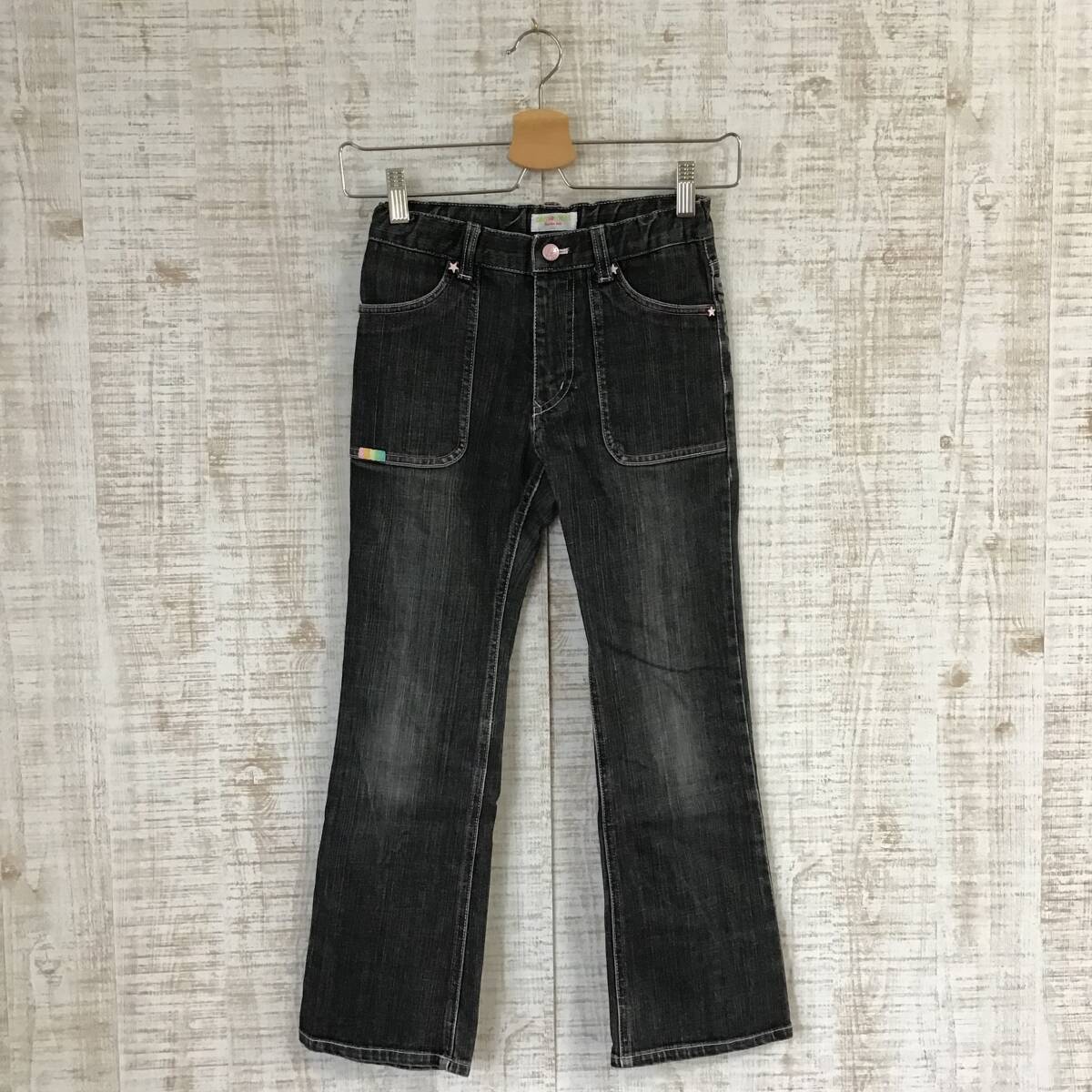 A427◇DAISY LOVERS | デイジーラヴァーズ 子供デニムパンツ デニムブラック サイズLL拍卖
