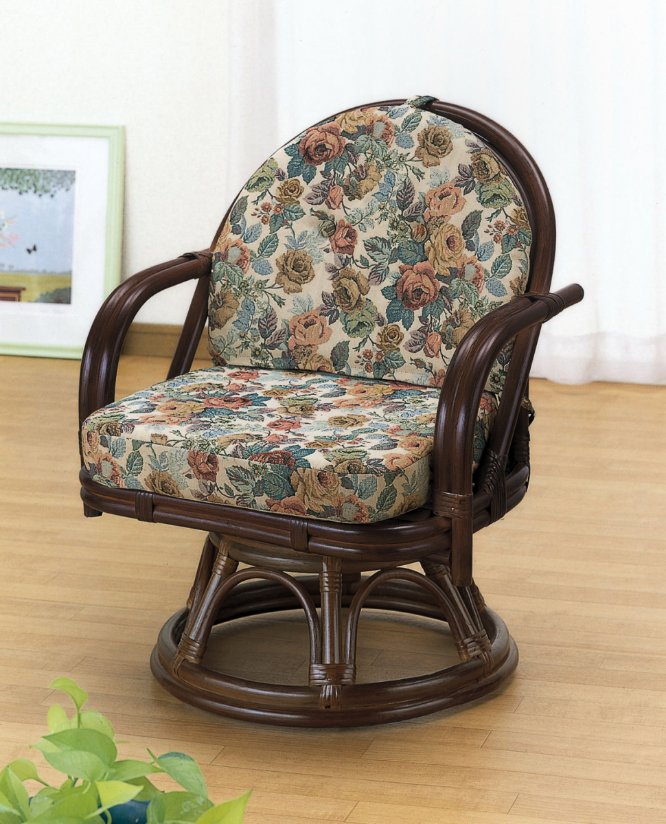 ラタン 籐 ラウンドチェアー 回転座椅子 座椅子 TK771拍卖