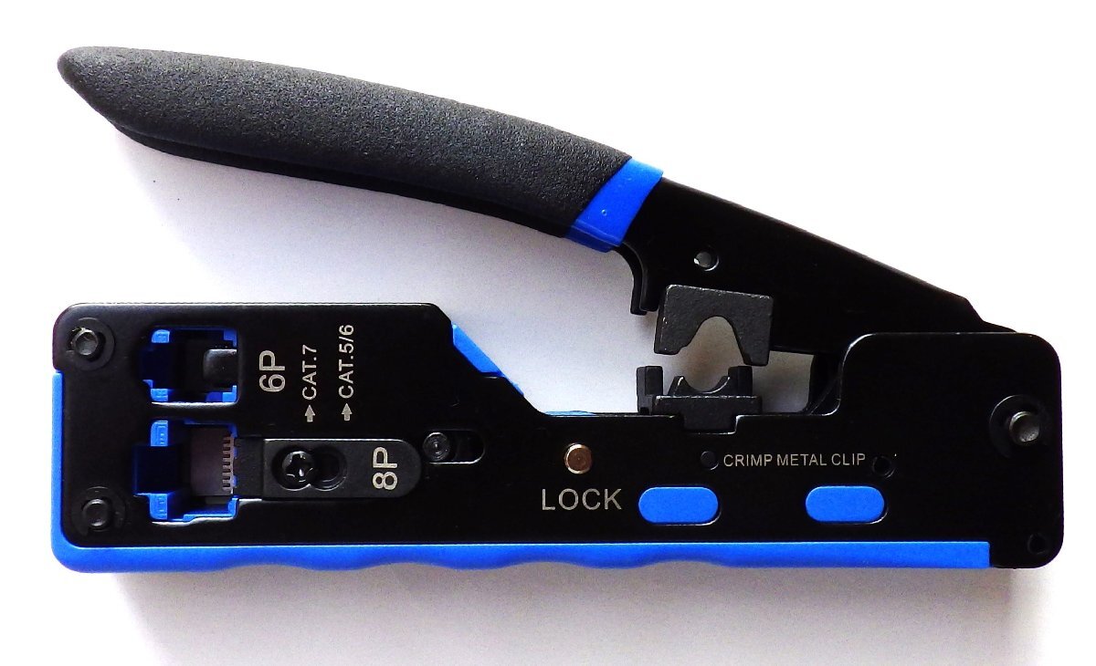 LAN RJ45 電話 RJ11モジュラープラグ 圧着工具 貫通タイプ対応 gl699d拍卖