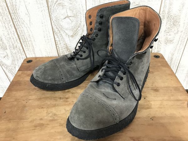 お勧め・【10ホールブーツ】HIROSHI TSUBOUCHI ヒロシ ツボウチ ブーツ グレー拍卖