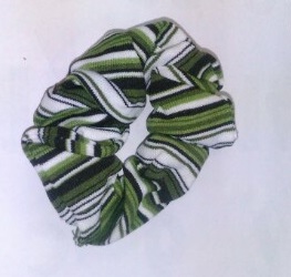 ヘアーアクセサリー シュシュ しましまグリーン ブルー、オレンジ3色 おしゃれ!新品未使用 送料無料拍卖