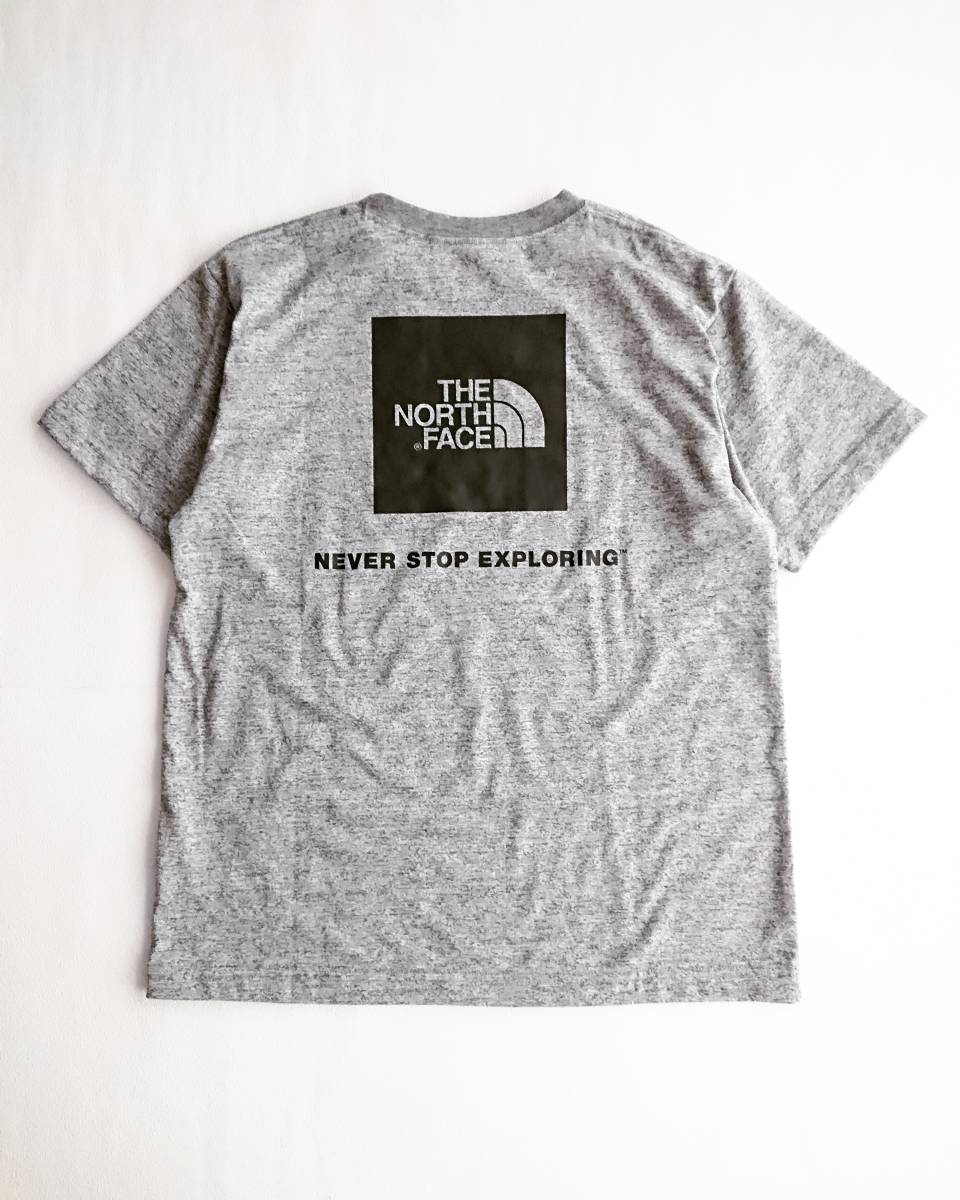 THE NORTH FACE ショートスリーブ スクエア ロゴ Tシャツ グレー XXL ザ ノース フェイス ボックスロゴ拍卖