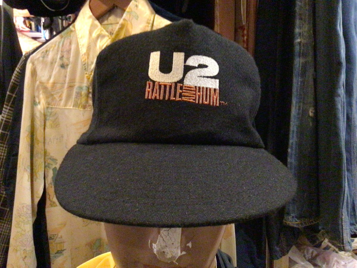 80’S MADE IN USA PARAMOUNT U2 TRUCKER WOOL CAP SIZE FREE アメリカ製 パラマウント ユーツー トラッカー ウール キャップ バンド 映画拍卖