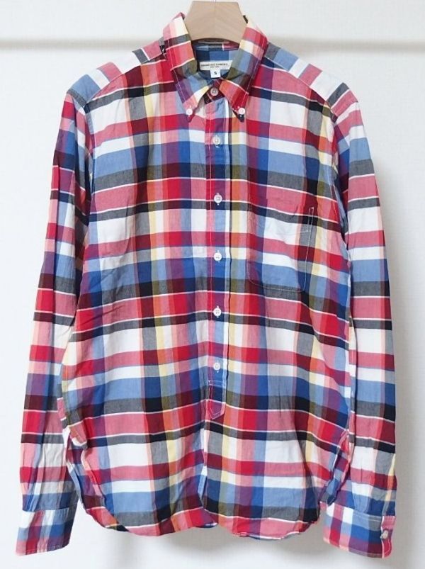 Engineered Garments エンジニアードガーメンツ 19th BD Shirt Madras Plaid マドラス チェック ボタンダウン シャツ S拍卖