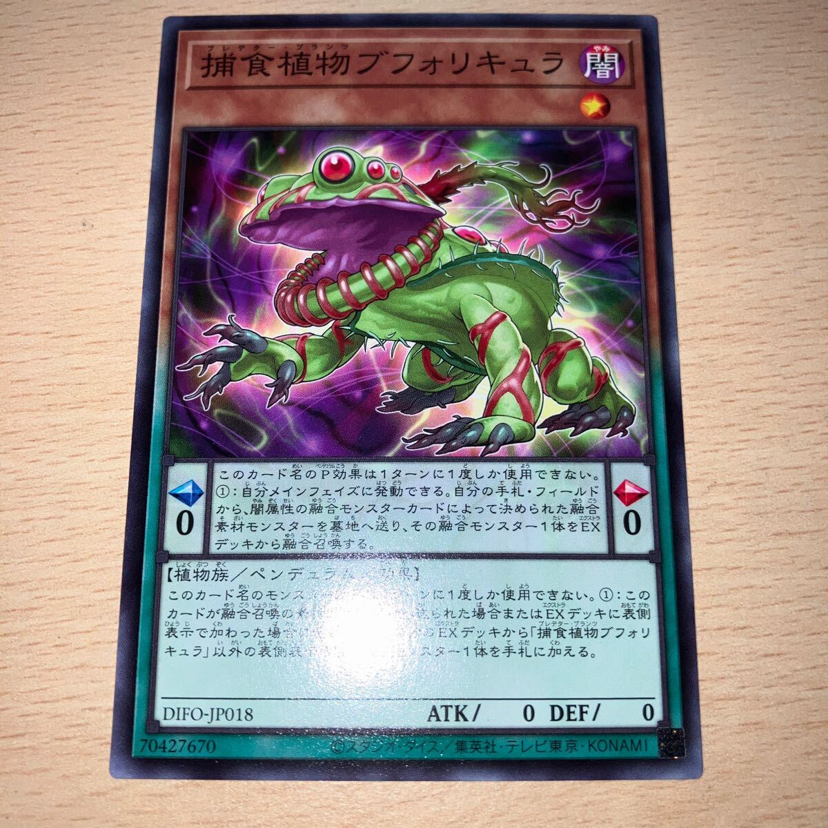 遊戯王 シングル 第11期/08弾/DIFO-JP018 捕食植物ブフォリキュラ 9個拍卖