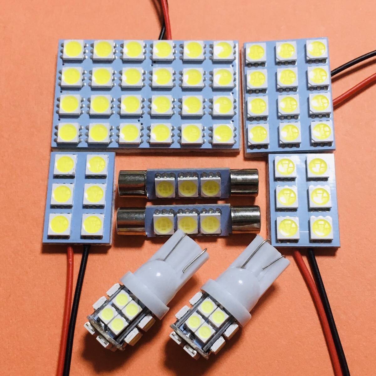 超爆光 BS9 レガシィ アウトバック T10 LED パネルタイプ ルームランプ バニティランプ カーテシ 8個セット ホワイト スバル 車用品拍卖